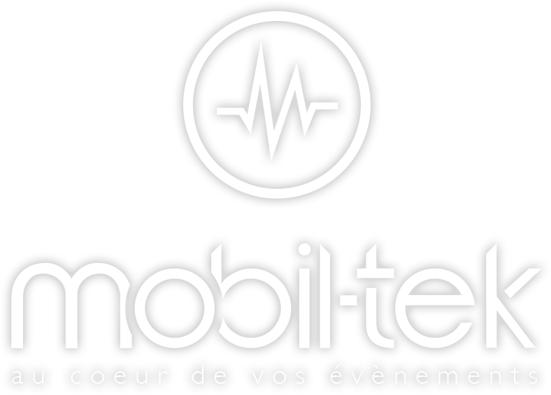 Logo Mobil-Tek Full - Accueil - Service - Aniation - Mobil-Tek - Animation - Sonorisation - Éclairage - Évènements - Ville de Québec - Mariage - Animation - Anniversaire -Bal de finissants - Party de bureau - Événements - Soirée thématique - Audio Visuel